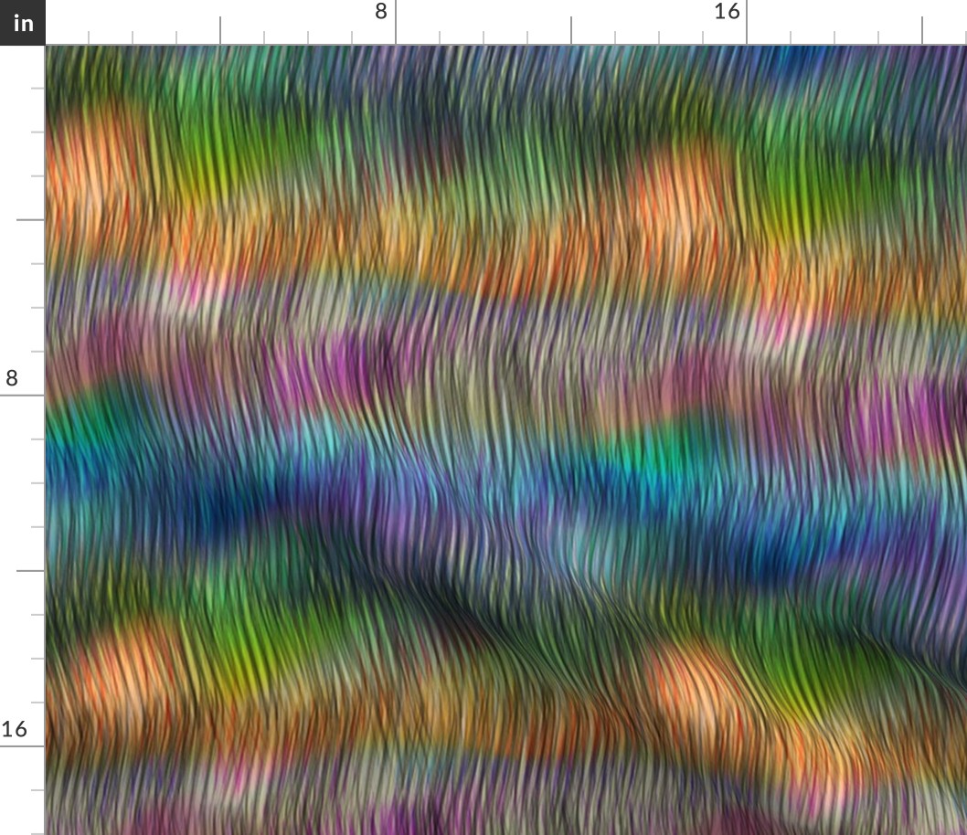 Vibrant rainbow digital fur texture