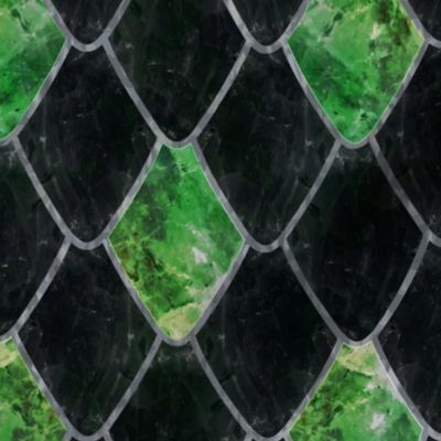 Jade Charcoal Gemstone Dragon Scales