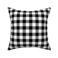 Large Gingham Pattern - Black and White