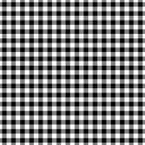Small Gingham Pattern - Black and White