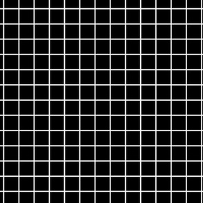 Grid Pattern - Black and White