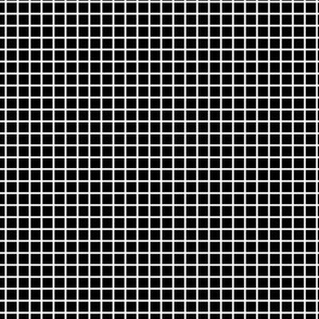 Small Grid Pattern - Black and White