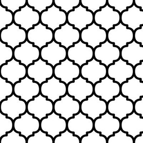 Moroccan Pattern - White and Black