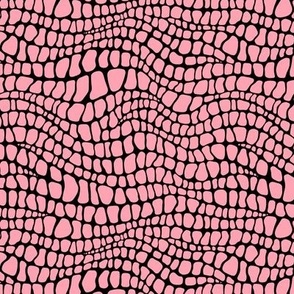 Alligator Pattern - Pink and Black