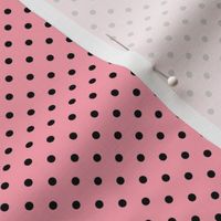 Tiny Polka Dot Pattern - Pink and Black