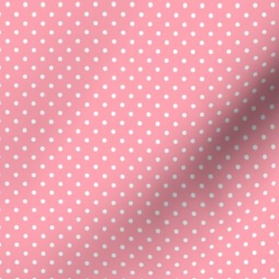 Tiny Polka Dot Pattern - Pink and White