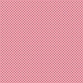 Micro Polka Dot Pattern - Pink and Black