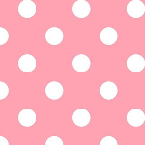 Big Polka Dot Pattern - Pink and White