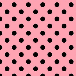 Polka Dot Pattern - Pink and Black
