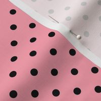 Small Polka Dot Pattern - Pink and Black