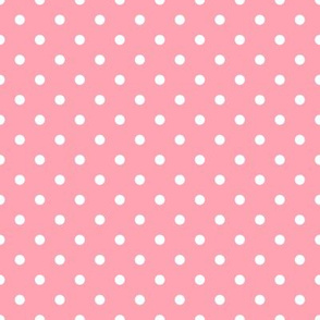 Small Polka Dot Pattern - Pink and White