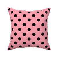 Big Polka Dot Pattern - Pink and Black