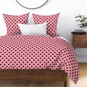 Big Polka Dot Pattern - Pink and Black