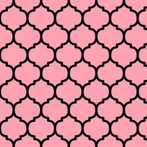 Moroccan Tile Pattern - Pink and Black