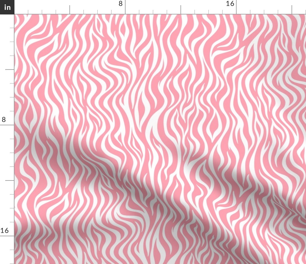 Zebra Animal Print - Pink and White