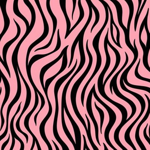 Zebra Animal Print - Pink and Black