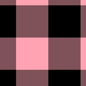 Extra Jumbo Gingham Pattern - Pink and Black