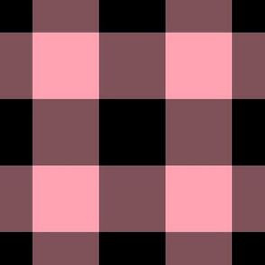 Jumbo Gingham Pattern - Pink and Black