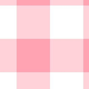 Extra Jumbo Gingham Pattern - Pink and White