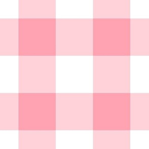 Jumbo Gingham Pattern - Pink and White