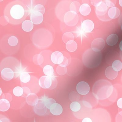 Large Sparkly Bokeh Pattern - Pink Color