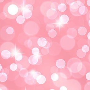 Large Sparkly Bokeh Pattern - Pink Color