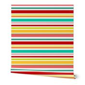 Fiesta Stripes on White - Bigger Scale