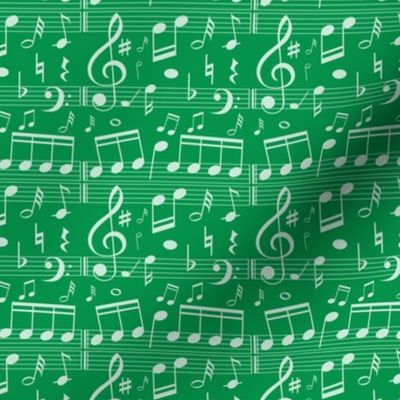 Music Notes - Green - Smaller Scale