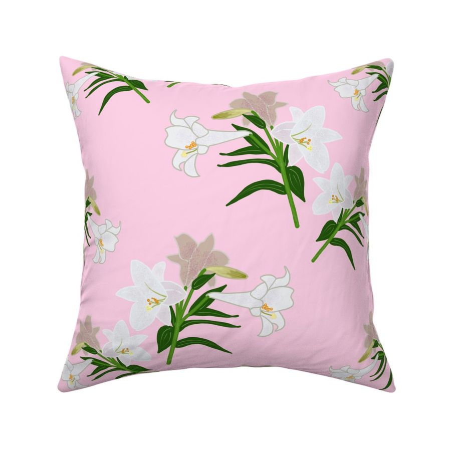 Easter Lilies - baby pink, large scale, jumbo 