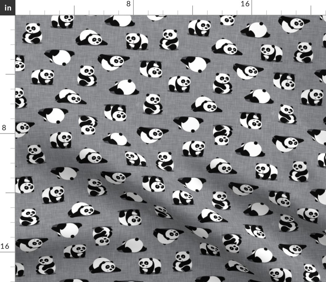 pandas - giant panda - grey - LAD21