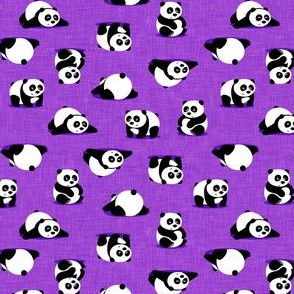 (small scale) pandas - giant panda - purple - LAD21