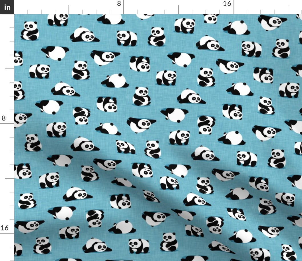 pandas - giant panda - summer blue - LAD21
