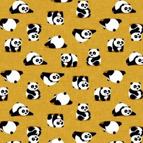 (small scale) pandas - giant panda - gold - LAD21
