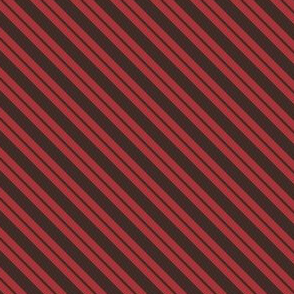 diagonal stripe brown and red