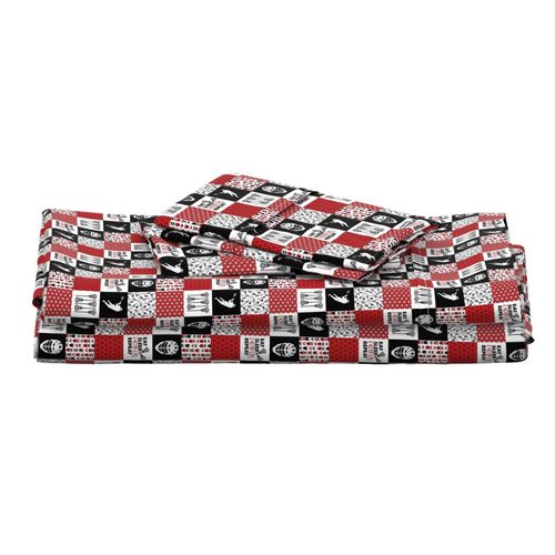 1.5 Inch Eat, Sleep, Lacrosse//Red - Wholecloth Cheater Quilt