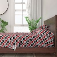 1.5 Inch Eat, Sleep, Lacrosse//Red - Wholecloth Cheater Quilt