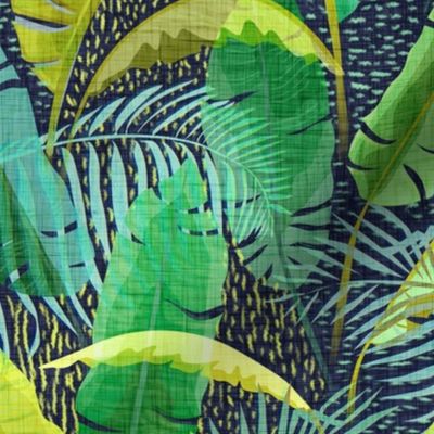 moody tropical leaves - medium scale