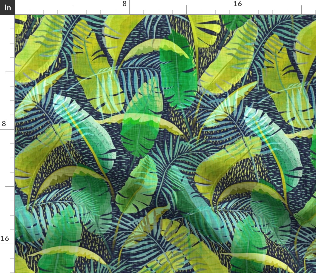 moody tropical leaves - medium scale