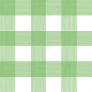 3" Spring Green and White Buffalo Plaid