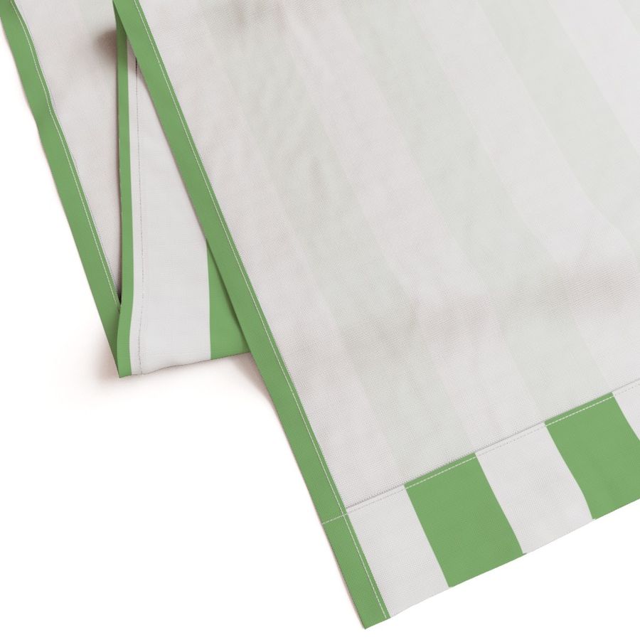 3" Spring Green and White Cabana Stripe