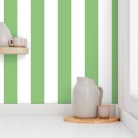 3" Spring Green and White Cabana Stripe