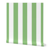 3" Spring Green and White Cabana Stripe