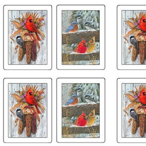 Winter Birds Potholders