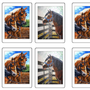 Draft Horses Potholders