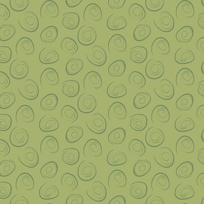 Abstract Cinnamon Swirls in Pistachio and Green