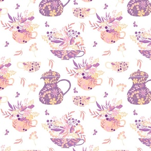 Cup of Tea Seamless Pattern
