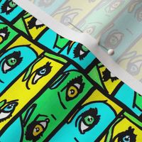 Green Pop Art Girl Eyes