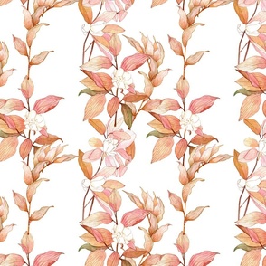 Blush Flowers 1 Watercolor Pattern