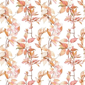 Blush Flowers 3 Watercolor Pattern