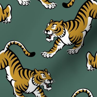 Tigers mustard- pine green